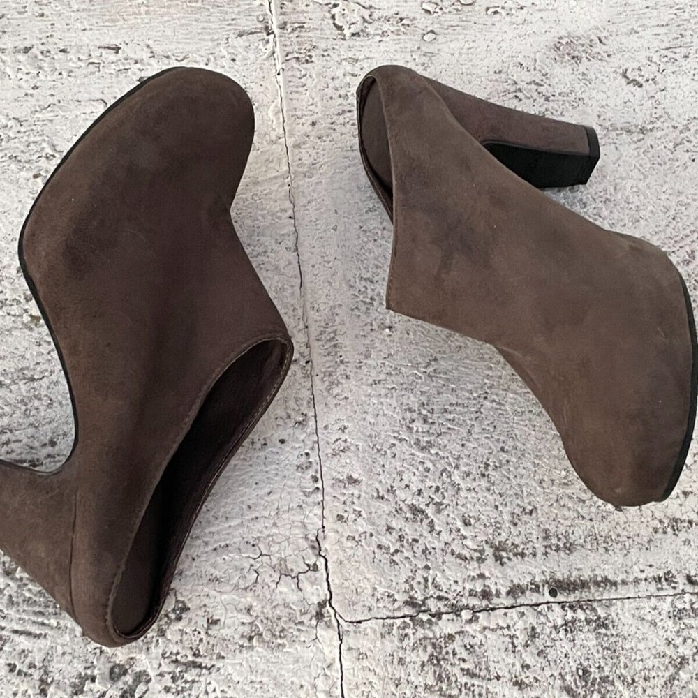 Cordani Calzature Women Mule Shoes Gray Suede Leather Heel Sandal Size 39.5 - Picture 8 of 11